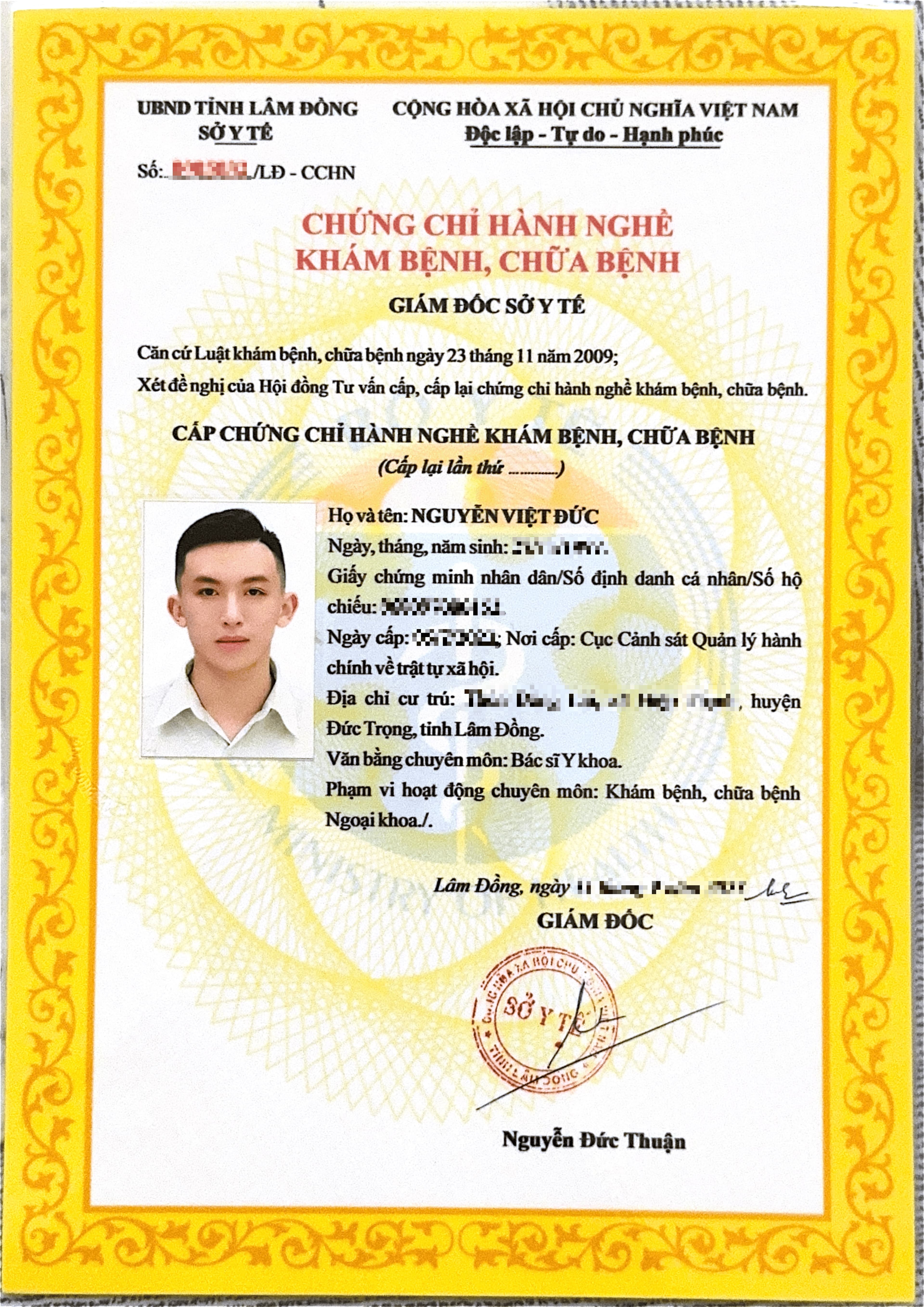 Chứng chỉ Nội soi khớp - BV Nguyễn Tri Phương